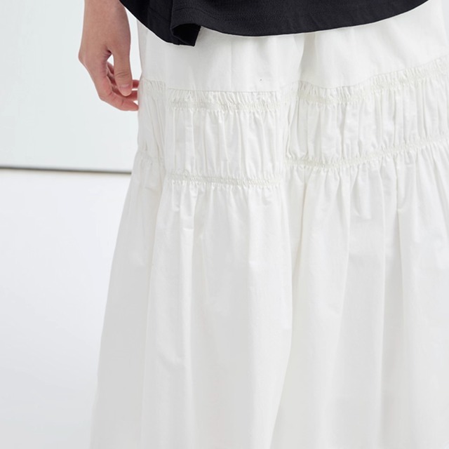 【ギャザーAラインフレアスカート】P00826