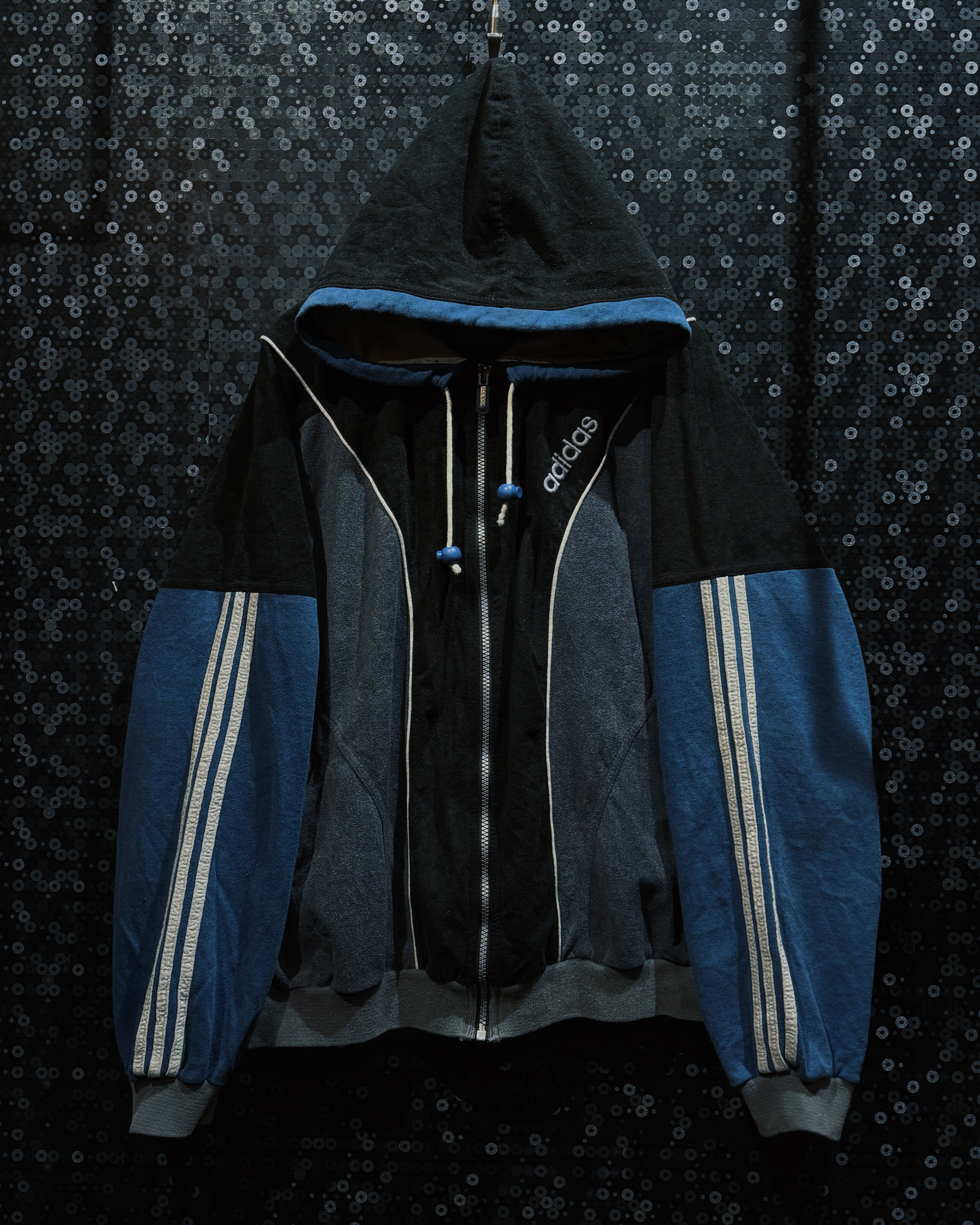 【ÆIEM】adidas originals fleece switching three stripe zip hoodie