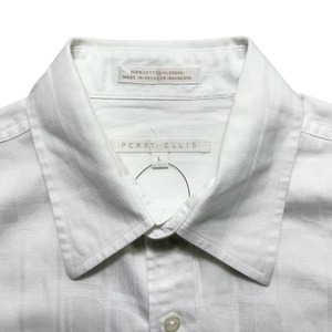 vintage 1990’s PERRY ELLIS woven white cotton shirt