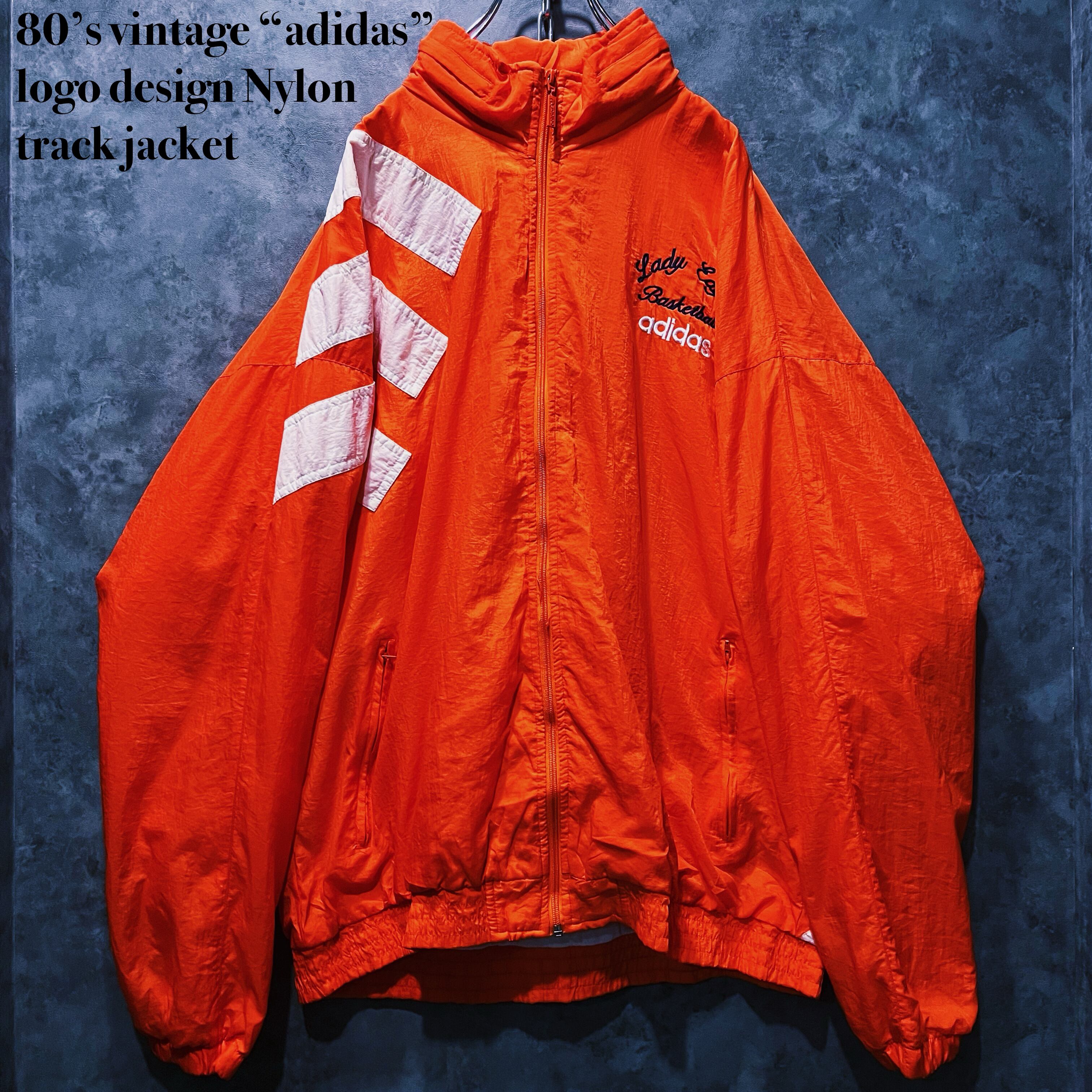 【doppio】80’s vintage “adidas” logo design Nylon track jacket