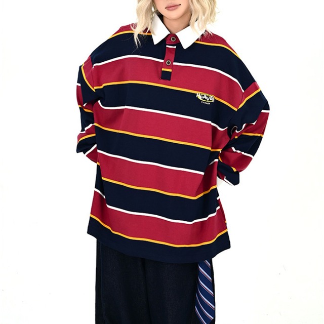 colored rugby shirt　カラーラガーシャツ　J1332