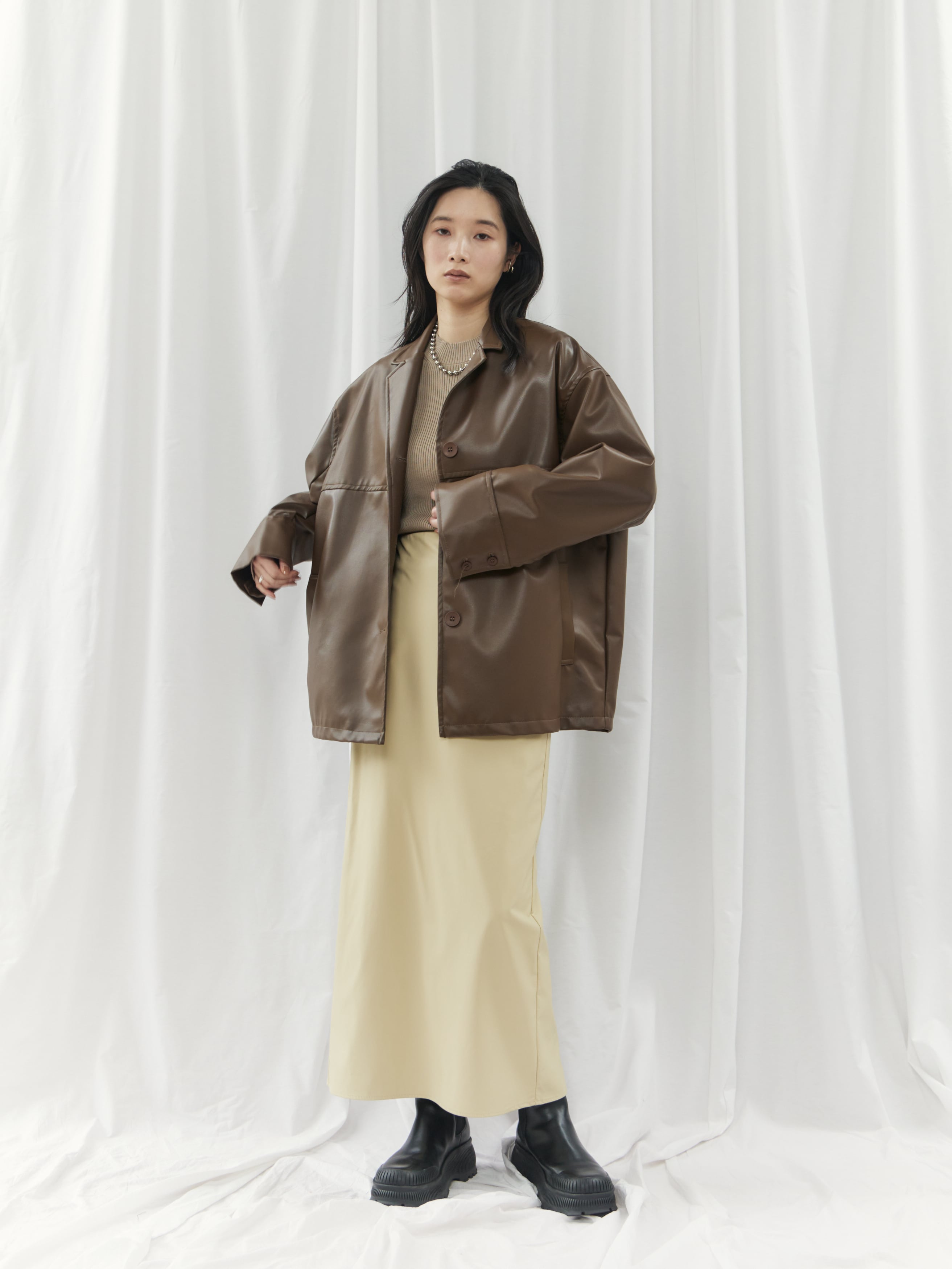 FAUX LEATHER JK（ﾌｪｲｸﾚｻﾞｰｼﾞｬｹｯﾄ）【7543117】 | CIEL'AIR
