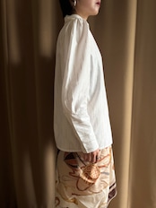 classic white stand collar shirt-5194-3