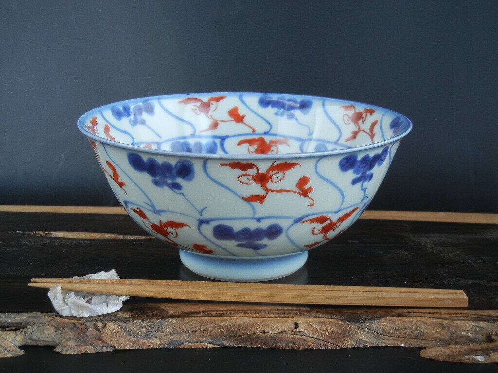 三代目須田青華 呉州赤絵牡丹文小鉢x5 三代目須田青華 呉