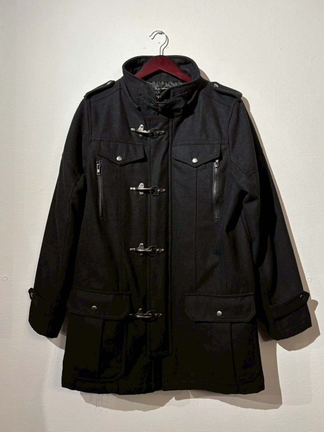 unknown (Black toggle-front military jacket)