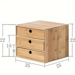 小物収納棚 小物収納ケース 木製 ３段 幅25cm デスク収納 文房具 書類収納 引き出し おしゃれ 北欧