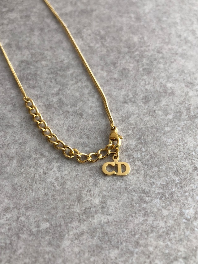 Christian Dior クリスチャン ディオール ネックレス ゴールド DIORロゴ vintage ヴィンテージ オールド jtke47