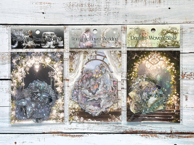 花嫁のホログラムPETシールセット　10種20枚入り　 花的嫁纱（Flower Wedding）シリーズ[MC-48s]