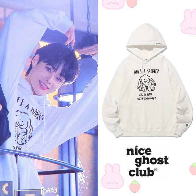 ★TEMPEST ハンビン 着用！！【NICE GHOST CLUB】RABBIT OR BEAR HOODIE - 2COLOR