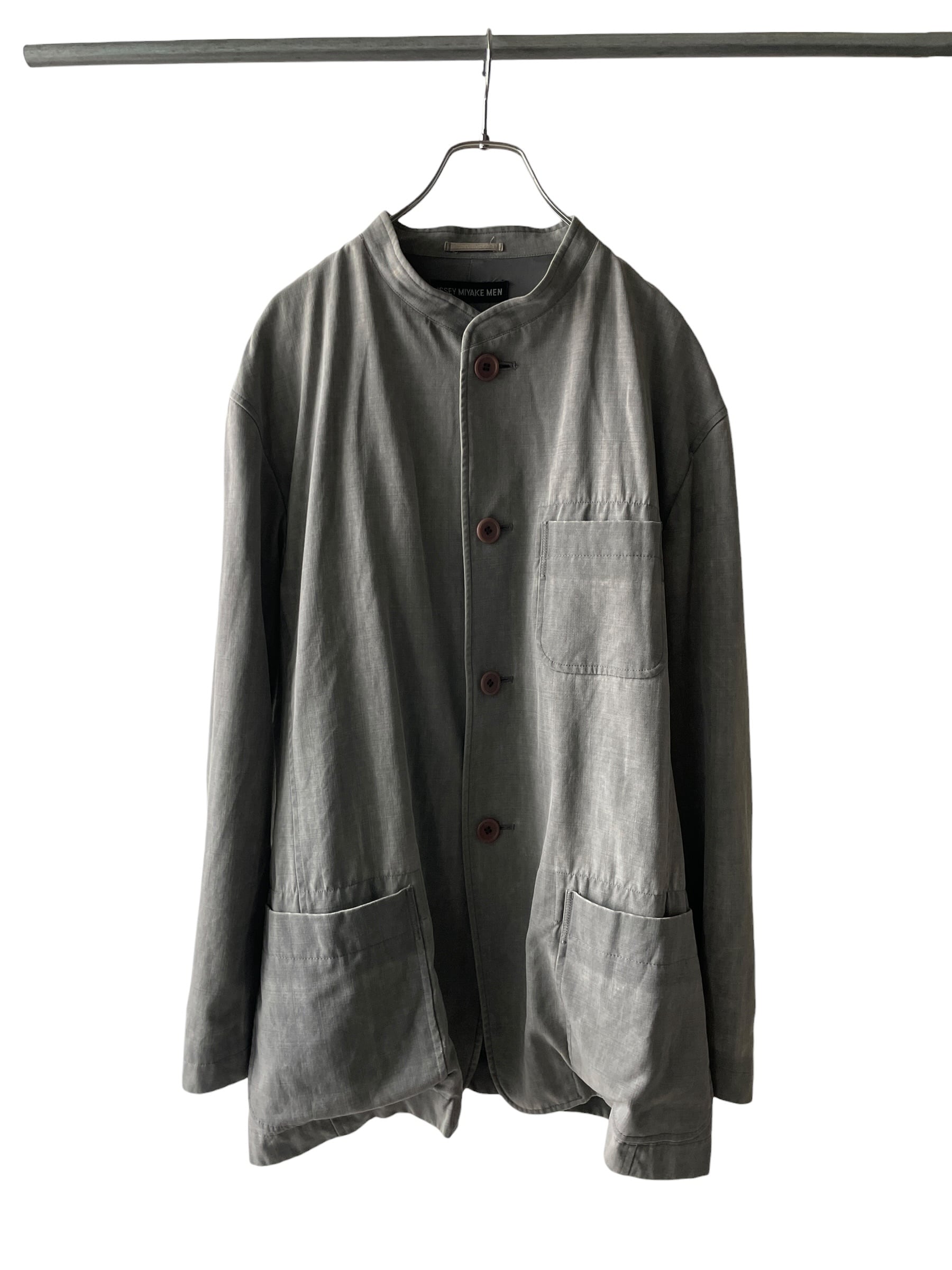 ISSEY MIYAKE MEN / Wool Collarless Set Up | 熱田屋 online店