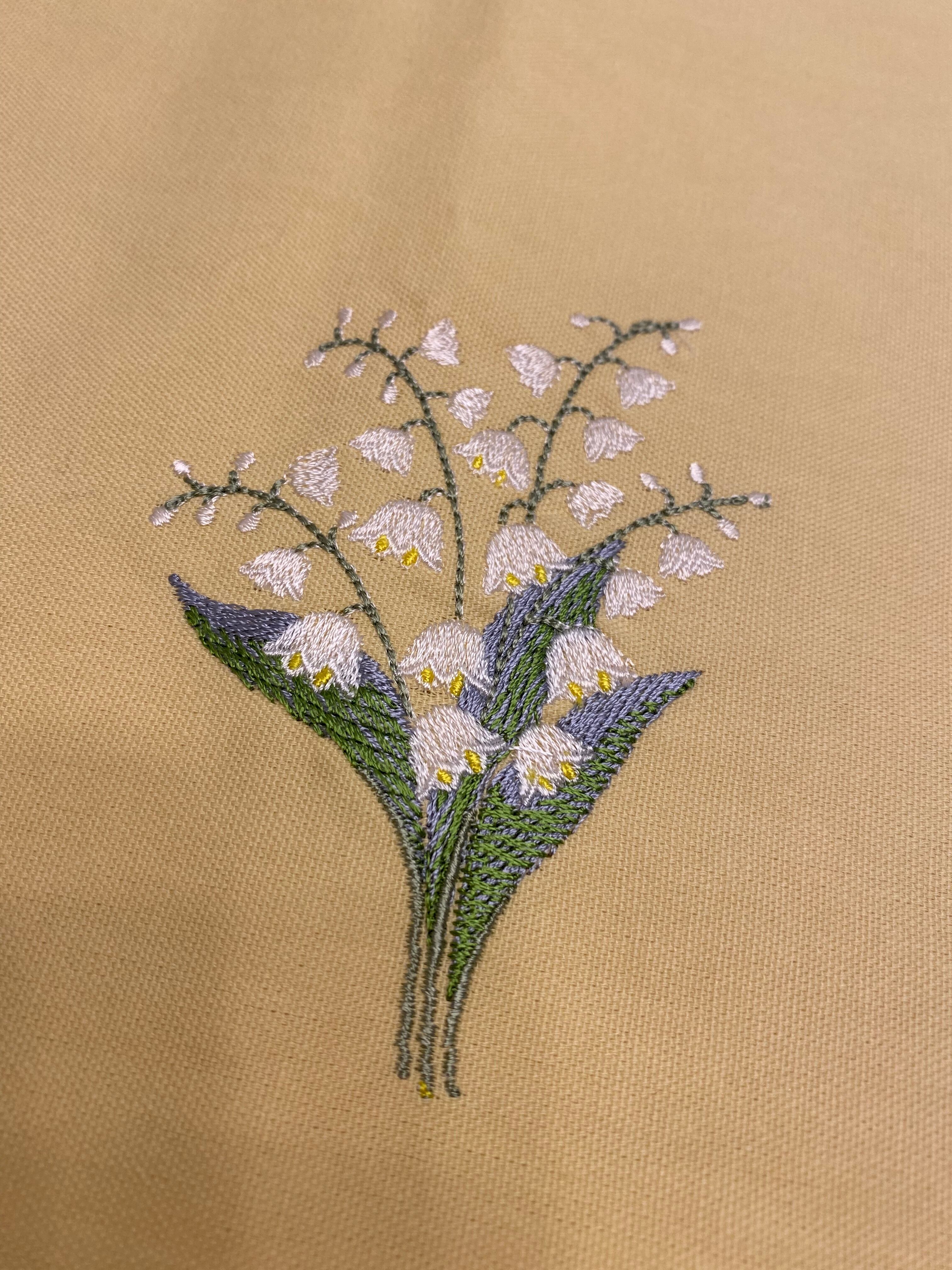 すずらん刺繍　テーブルライナー　黄色地 | fil et vase　～フィルエバーズ～ powered by BASE