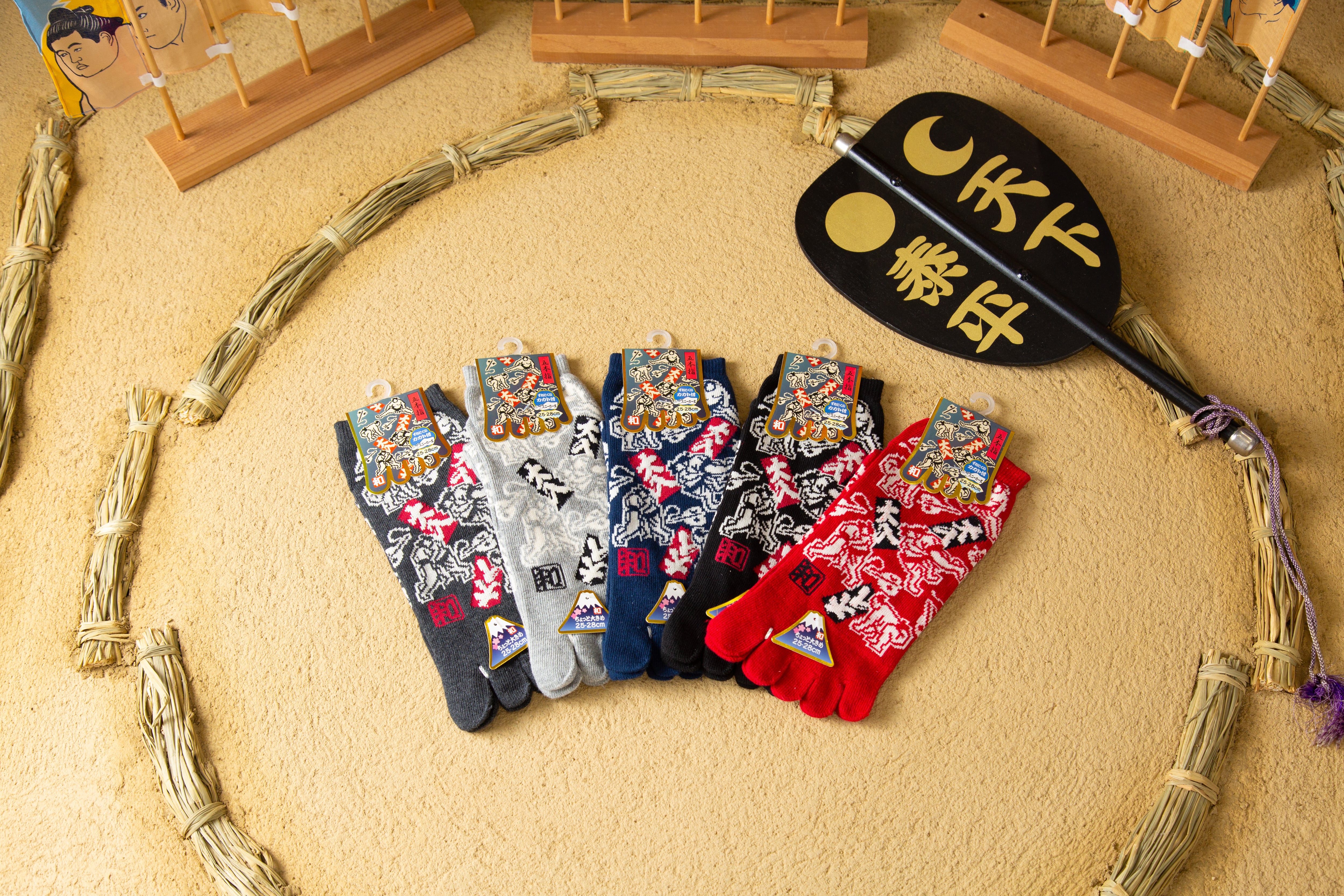 和柄 足袋ソックス-5色セット 25-28cm