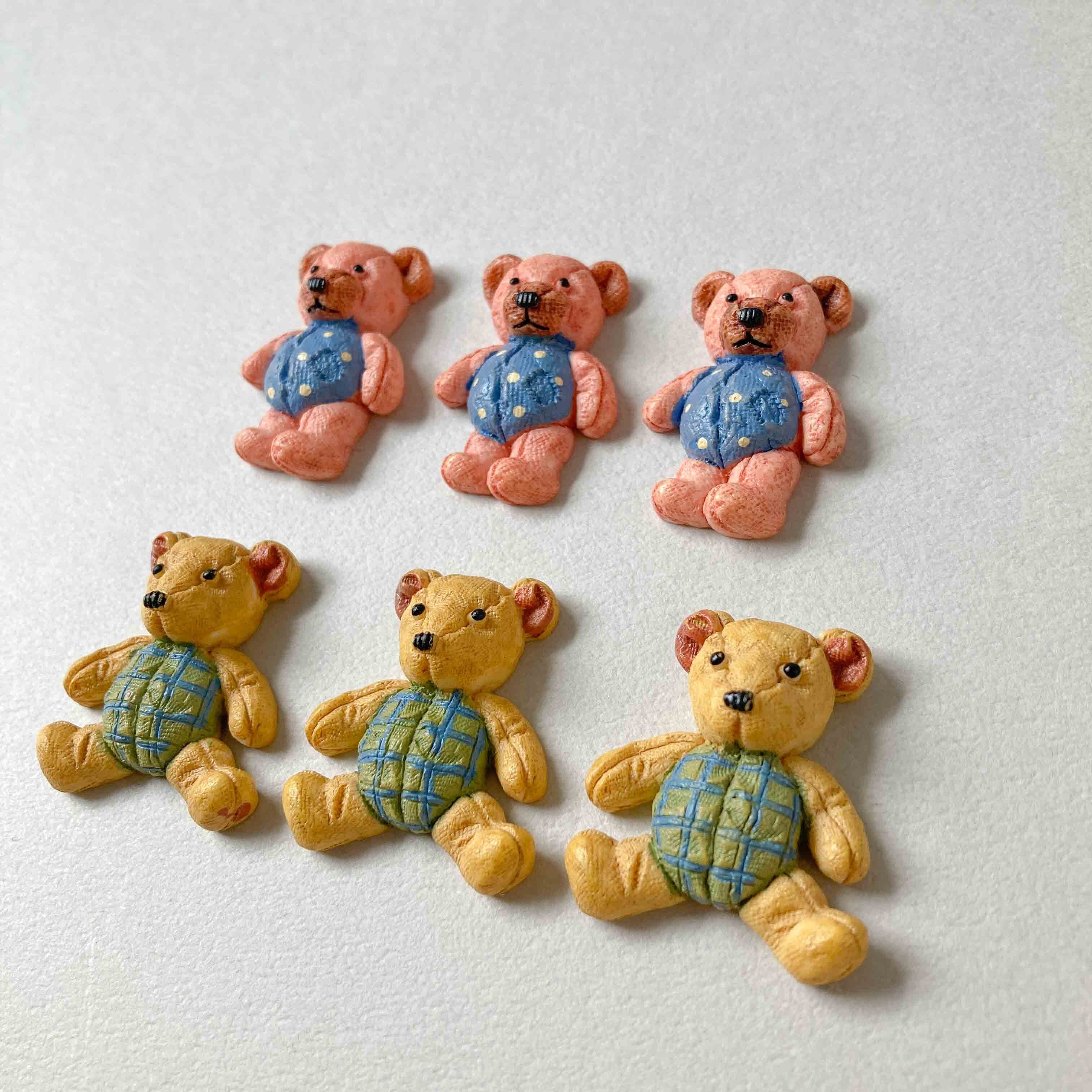 お腹柄ありテディベアのデコパーツ | Dua-アクセサリーパーツショップ