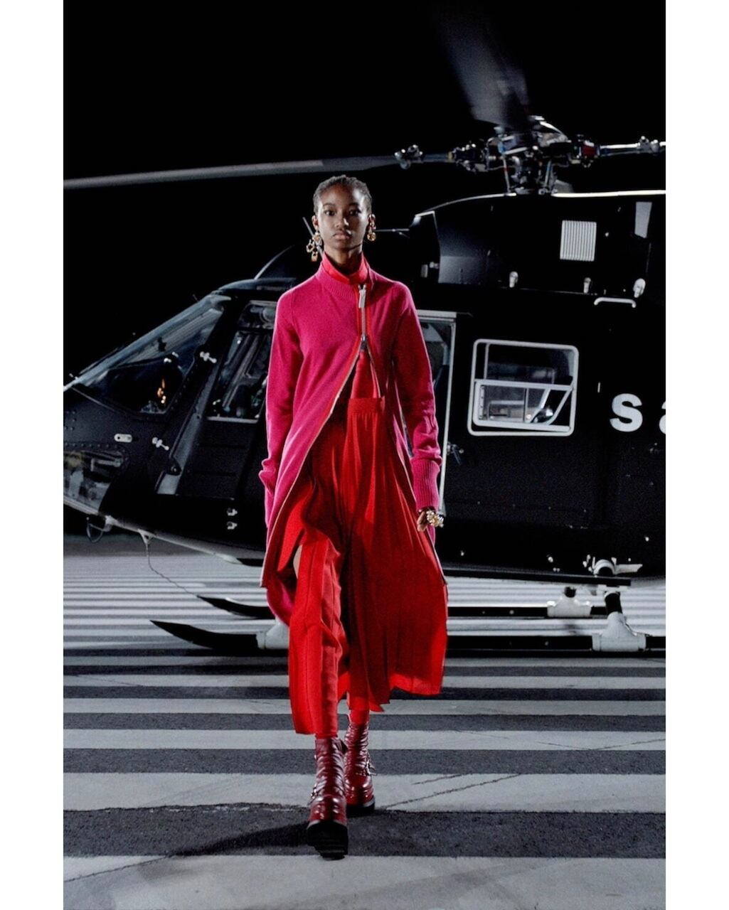 SACAI サカイ　レイヤードニットドレス　サイズ1 sacai SUITING MIX LAYERED KNIT DRESS | dear closet