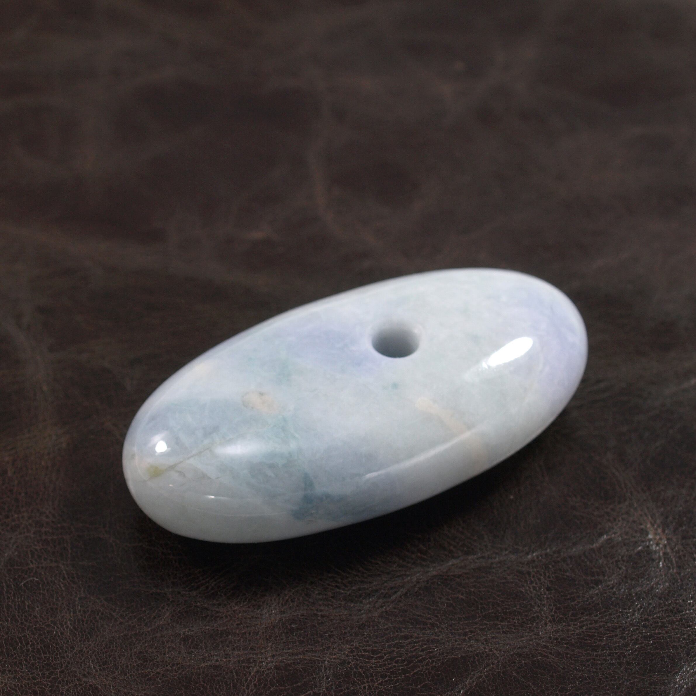 糸魚川翡翠 大珠 ラベンダー 緑 多色系 54mm | URUWA 工房 うるわ