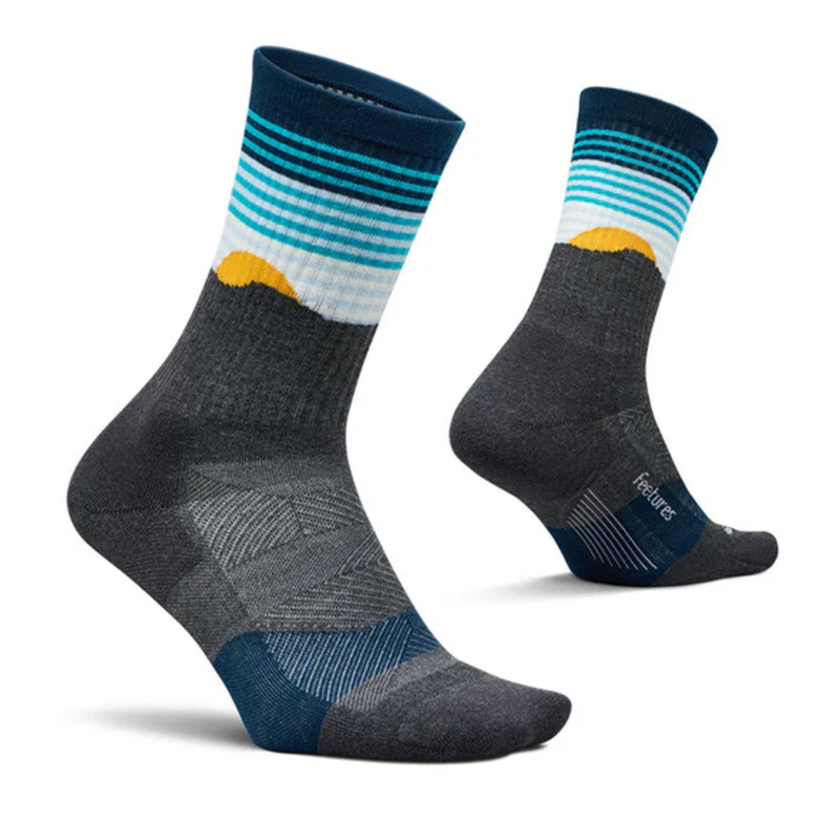 Feetures｜TRAIL MAX CUSHION MINI CREW Table Rock Gray Run Ride Point