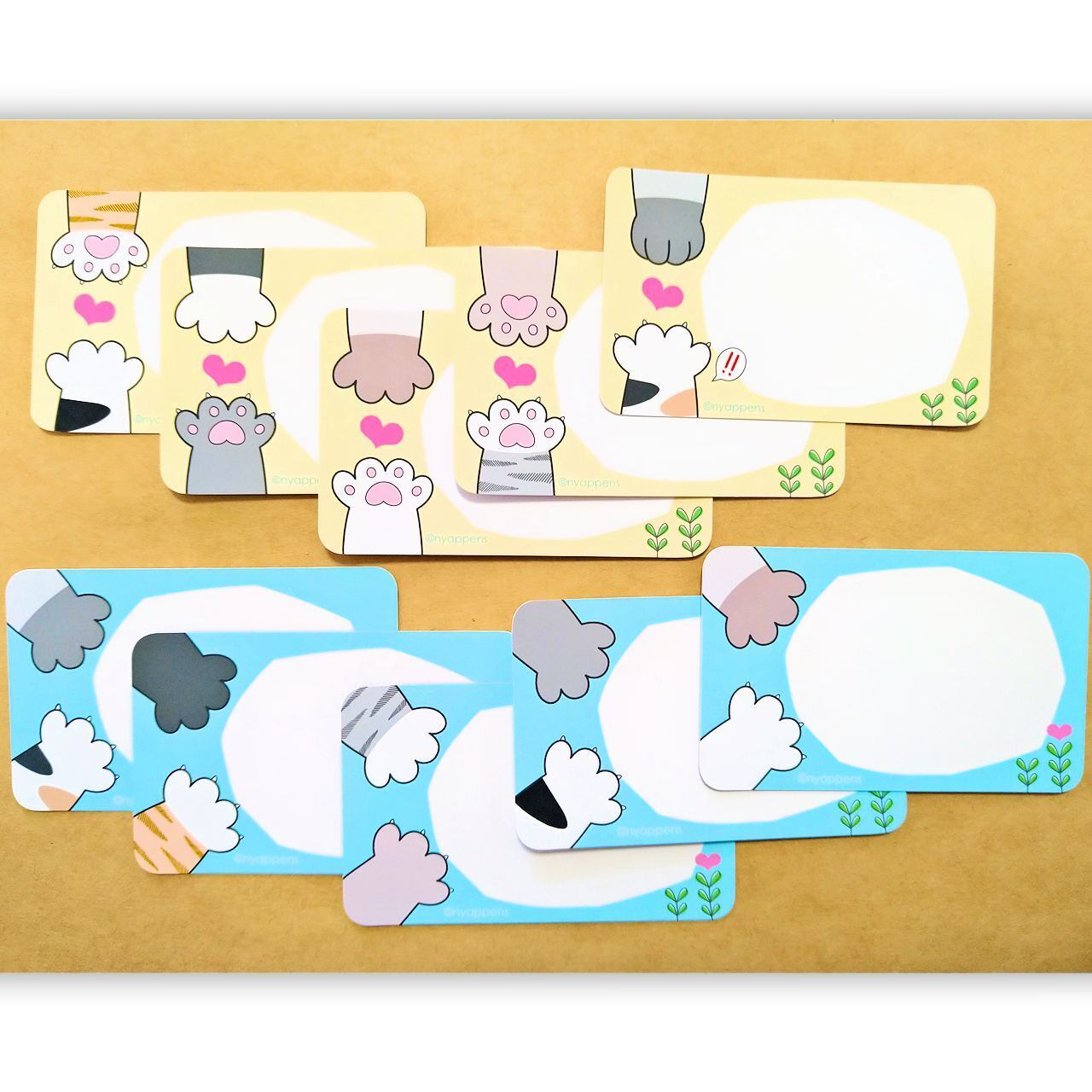 にゃんパ！メッセージカード／2カラー
