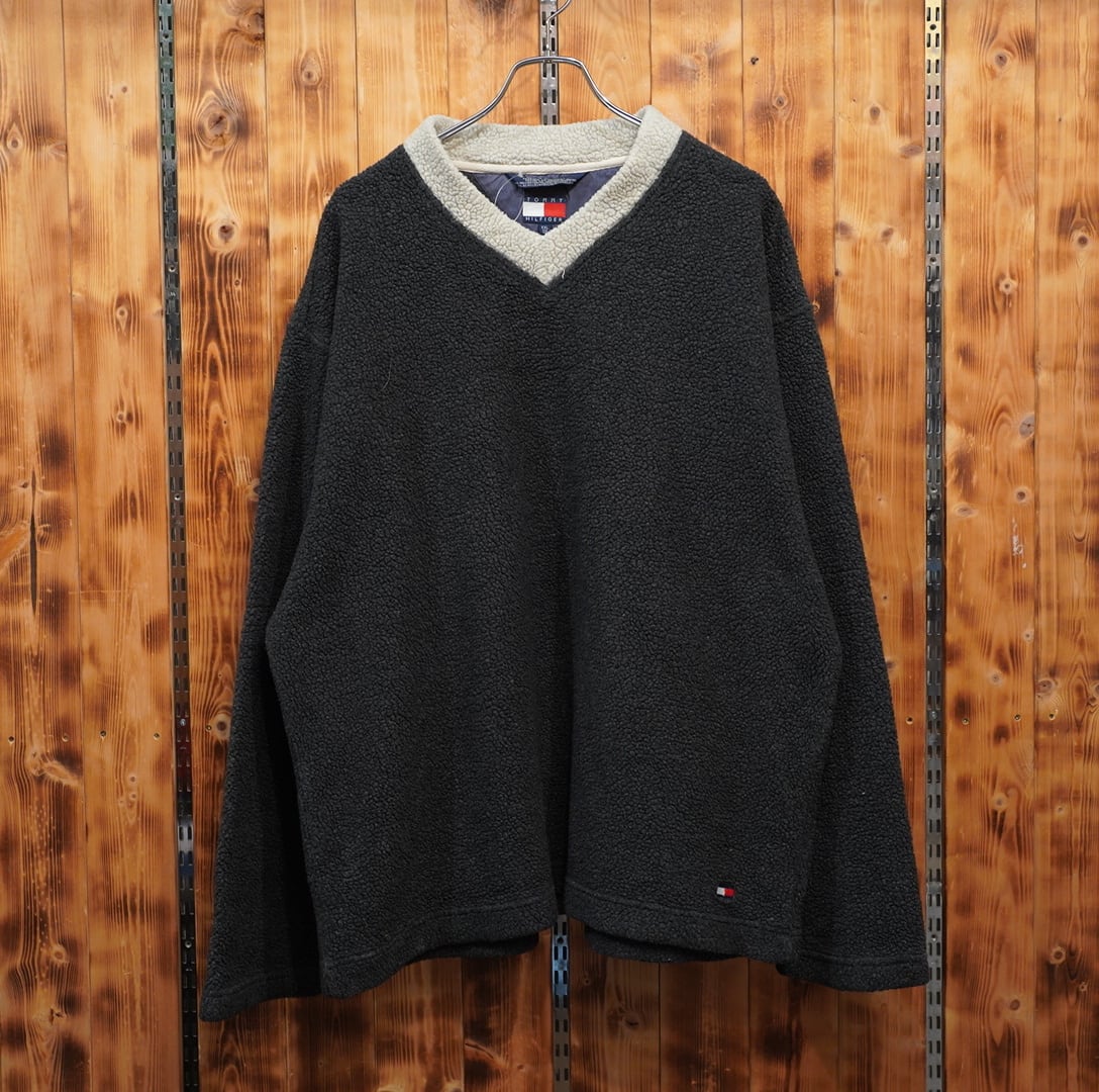 90s tommy hilfiger プルオーバー ボア フリース XXL/トミーヒルフィガー