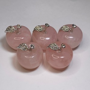 5個セット♪とっても可愛い♪ローズクォーツりんごさん♪