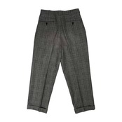 Papas パパス グレンチェック ツータック ウール スラックスパンツ M76 /メンズ