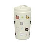 保温タンブラー520ml【パミスネコ】オフホワイト