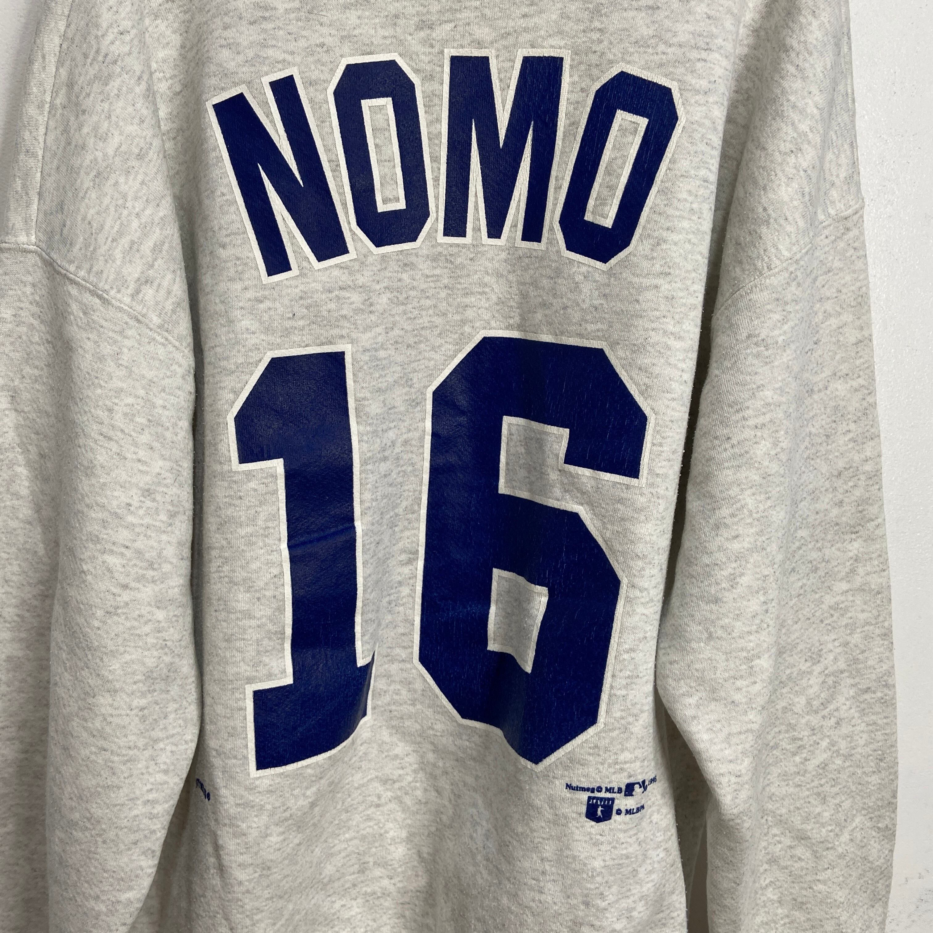 90s USA製 MLB ドジャース 野茂英雄 両面プリントスウェット L | 古着