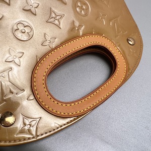 LOUIS VUITTON ヴィトン ヴェルニ エナメル／パテントレザー ハンドバッグ ベージュ A-13627