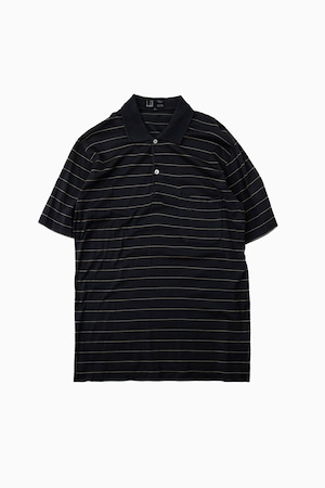 MADE IN ITALY DUNHILL BLACK STRIPE POLO SHIRT