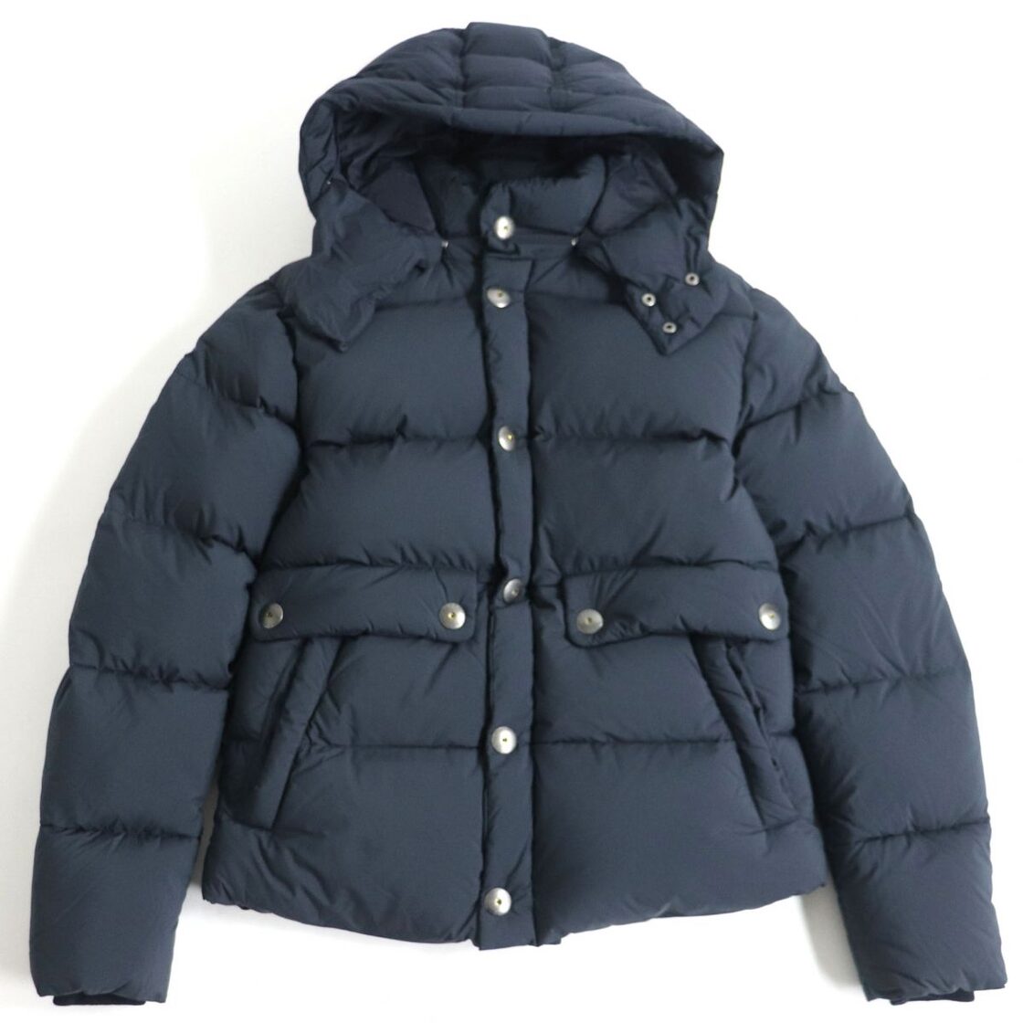 美品▽ピレネックス REIMS ロゴワッペン フード付き スナップボタン 