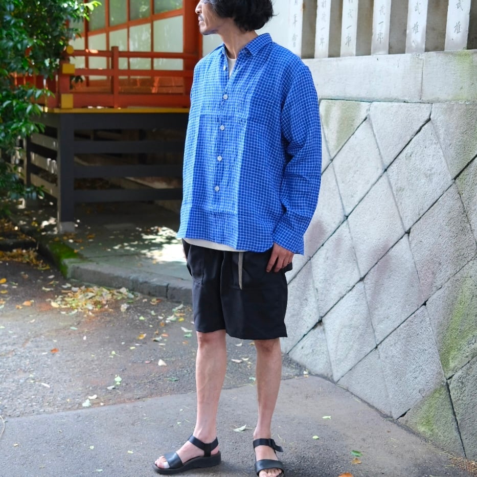 SASSAFRAS(ササフラス) / Overgrown Fatigue Pants 1/2 Woolino -Black