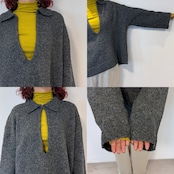 スキッパーオーバーKnit/チャコール