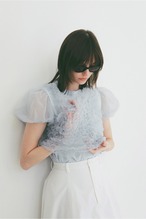 CLANE TULLE VEST LAYERED TOPS 3色展開