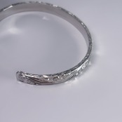 Heavyweight Hawaiian Bangle-plumeria-