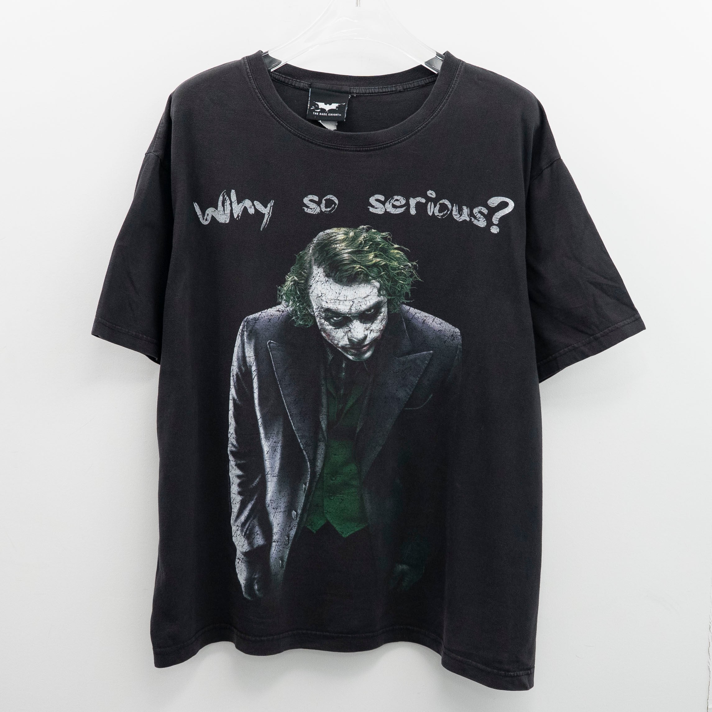 The Dark Knight " Movie Promo Joker Why So Serious " Original Tag FIts XL 【A7-100】