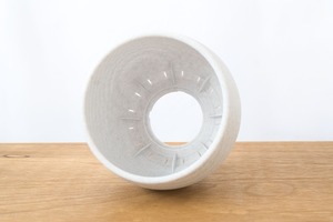 受け皿鉢(4号サイズ)｜ストーングレー×ネイビー