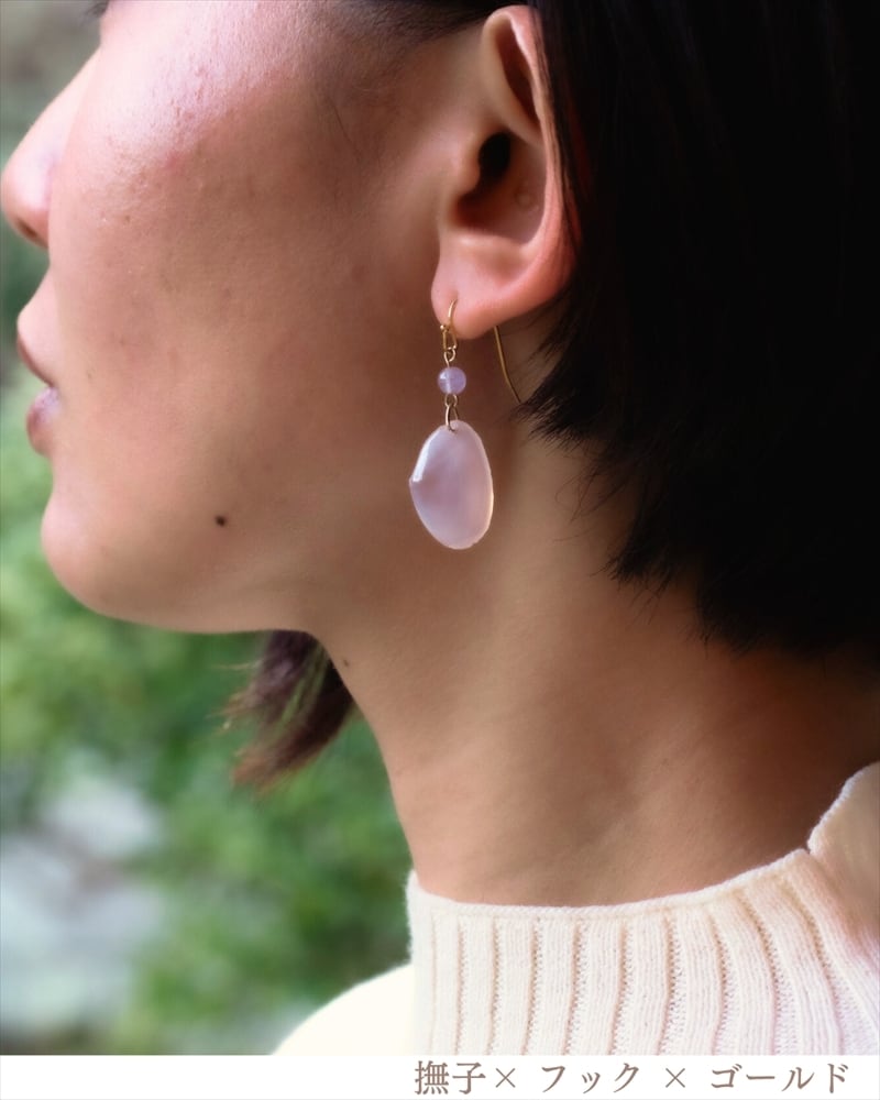 さくらひとえ ピアス・イヤリング ライトアメジスト | linodrops