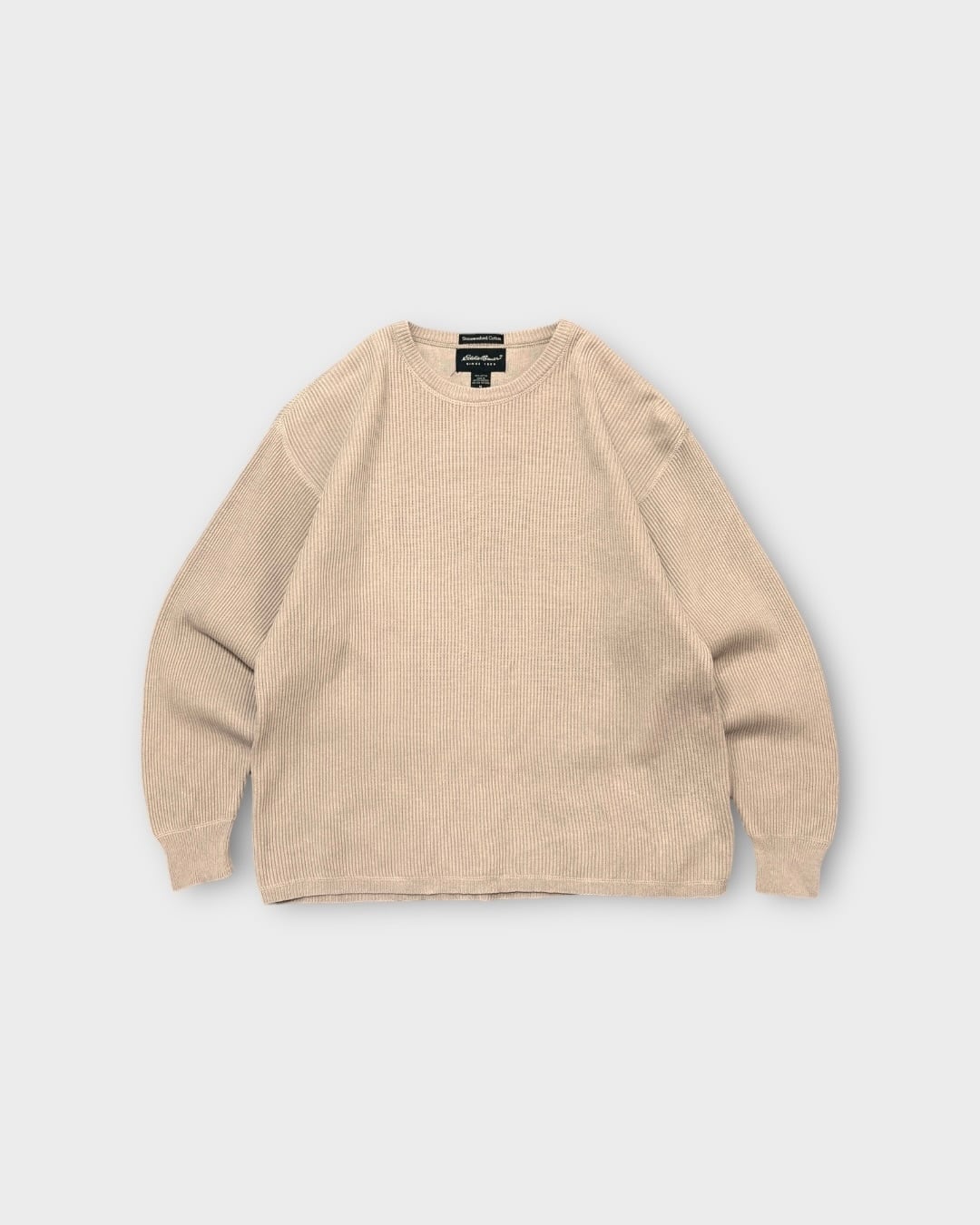 【Used】2000’s “Eddie Bauer” Rib Knit Cotton Sweater MADE IN UK