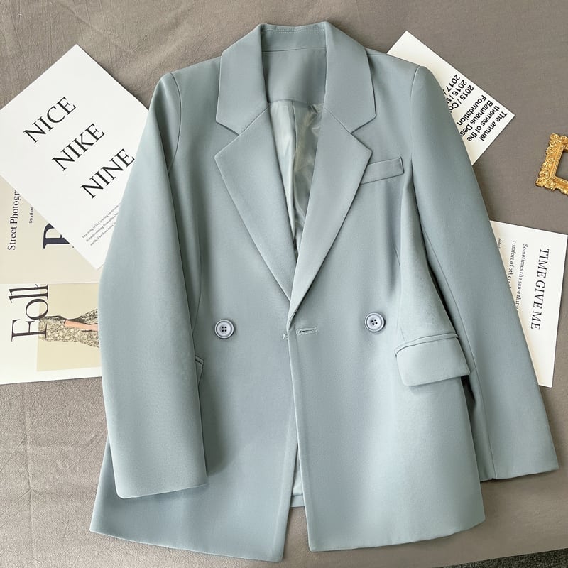テーラードジャケット コート アウター スーツ 韓国ファッション 水色