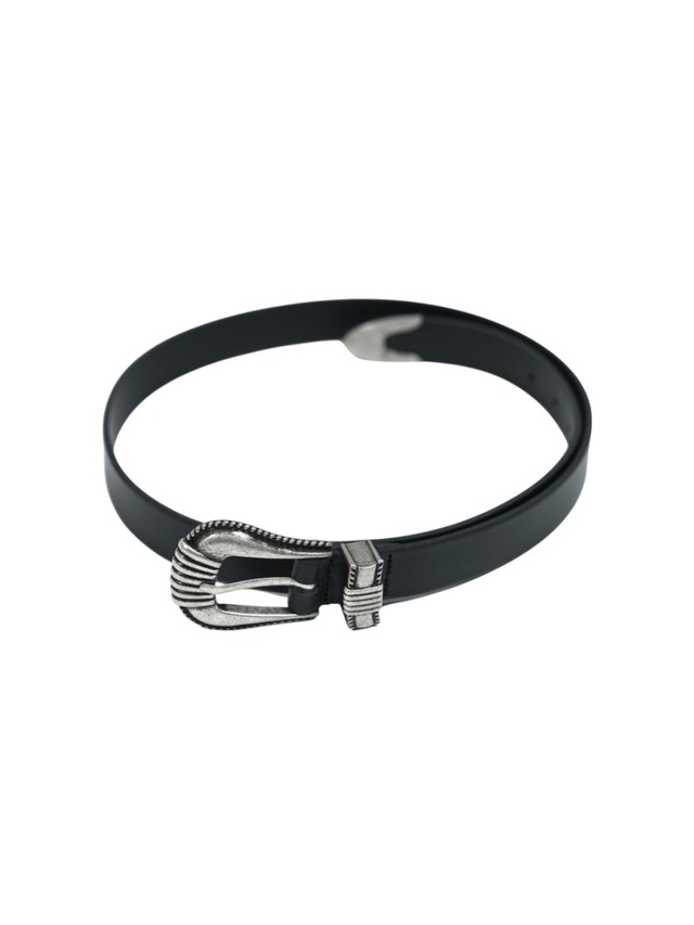 【ALUDE】western engraved buckle belt