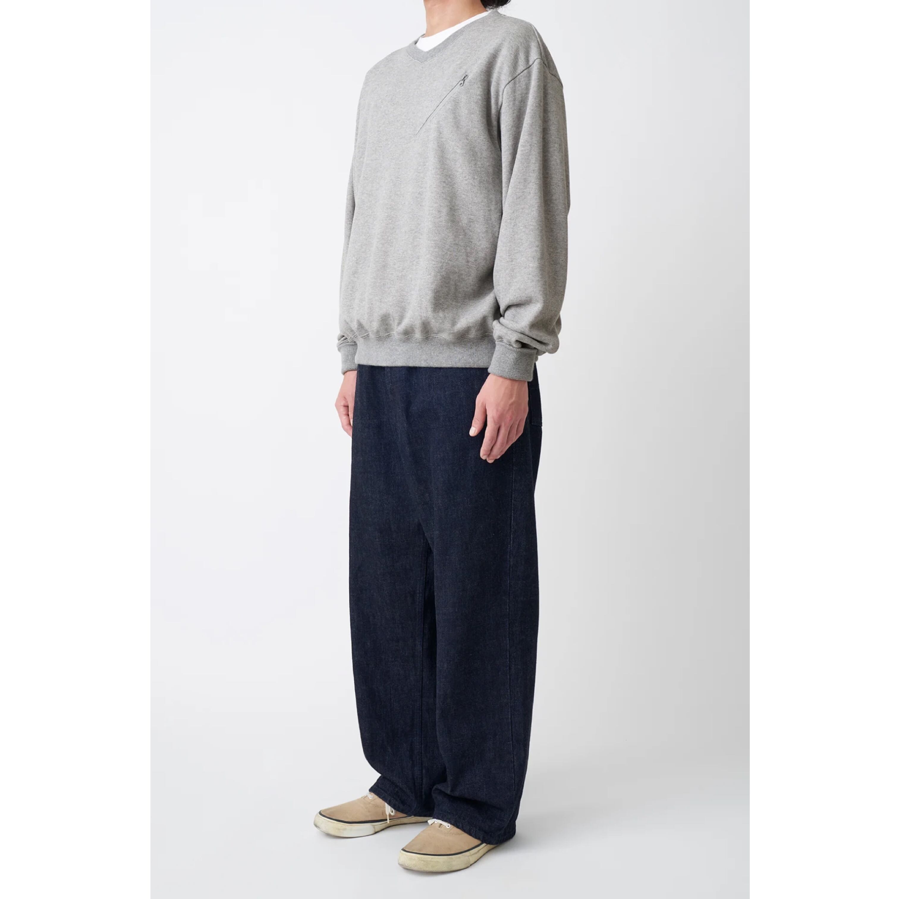 PWA / HEAVY KANOKO V-NECK P/O HEATHER GREY | THE NEWAGE CLUB