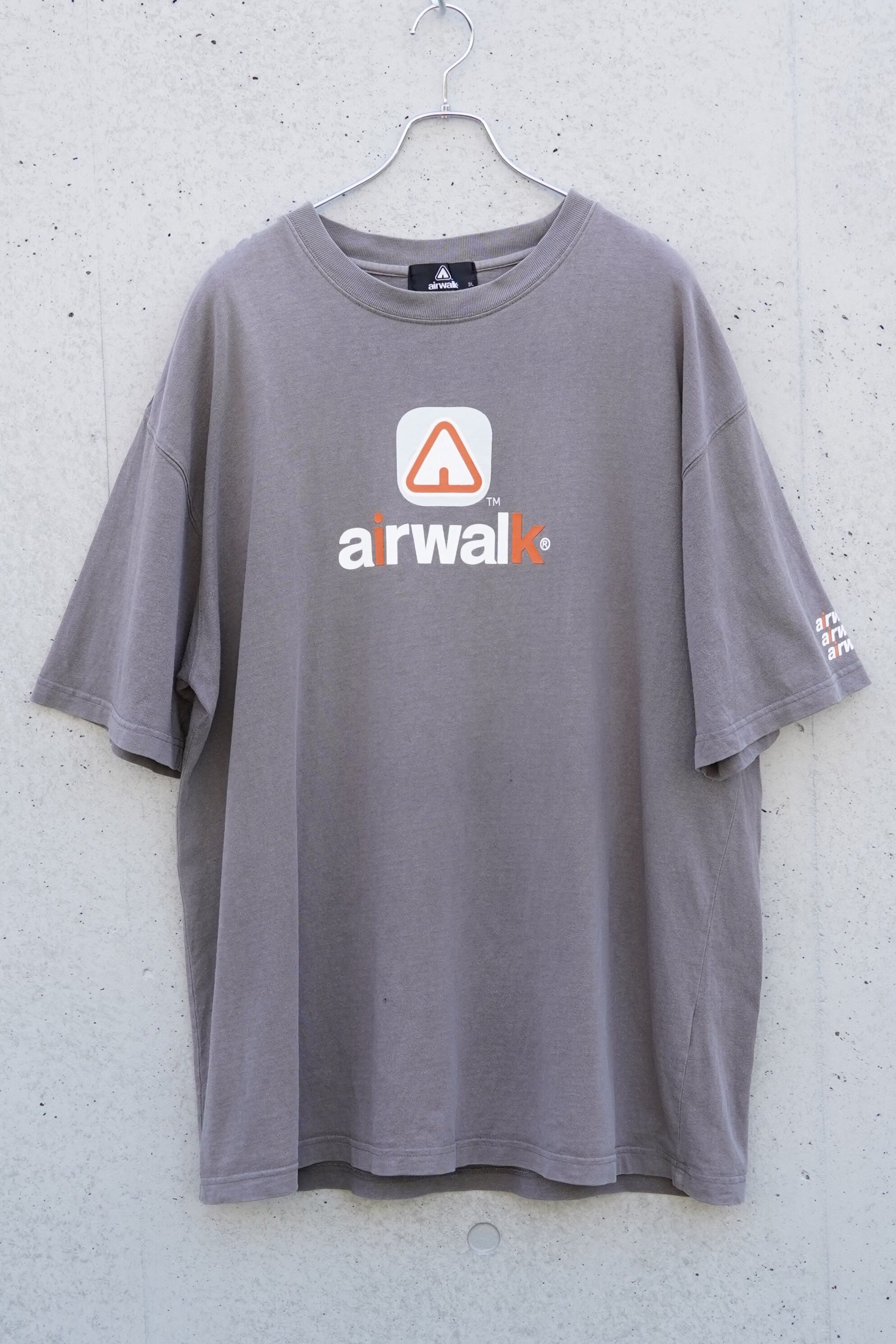 AIRWALK 00s “airwalk-jp.com” Multi Logo T-Shirt / Faded Gray / 3L