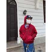 VINTAGE ストリート スプレー加工 ジップパーカー T1863