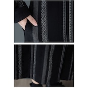 ストライプ柄 ボウタイ シャツワンピース 00190