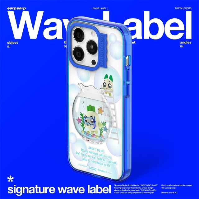 ☆もごつセレクト【earpearp】[어프어프X쿵야]어항 스노쿨링-BLUE(웨이브라벨)