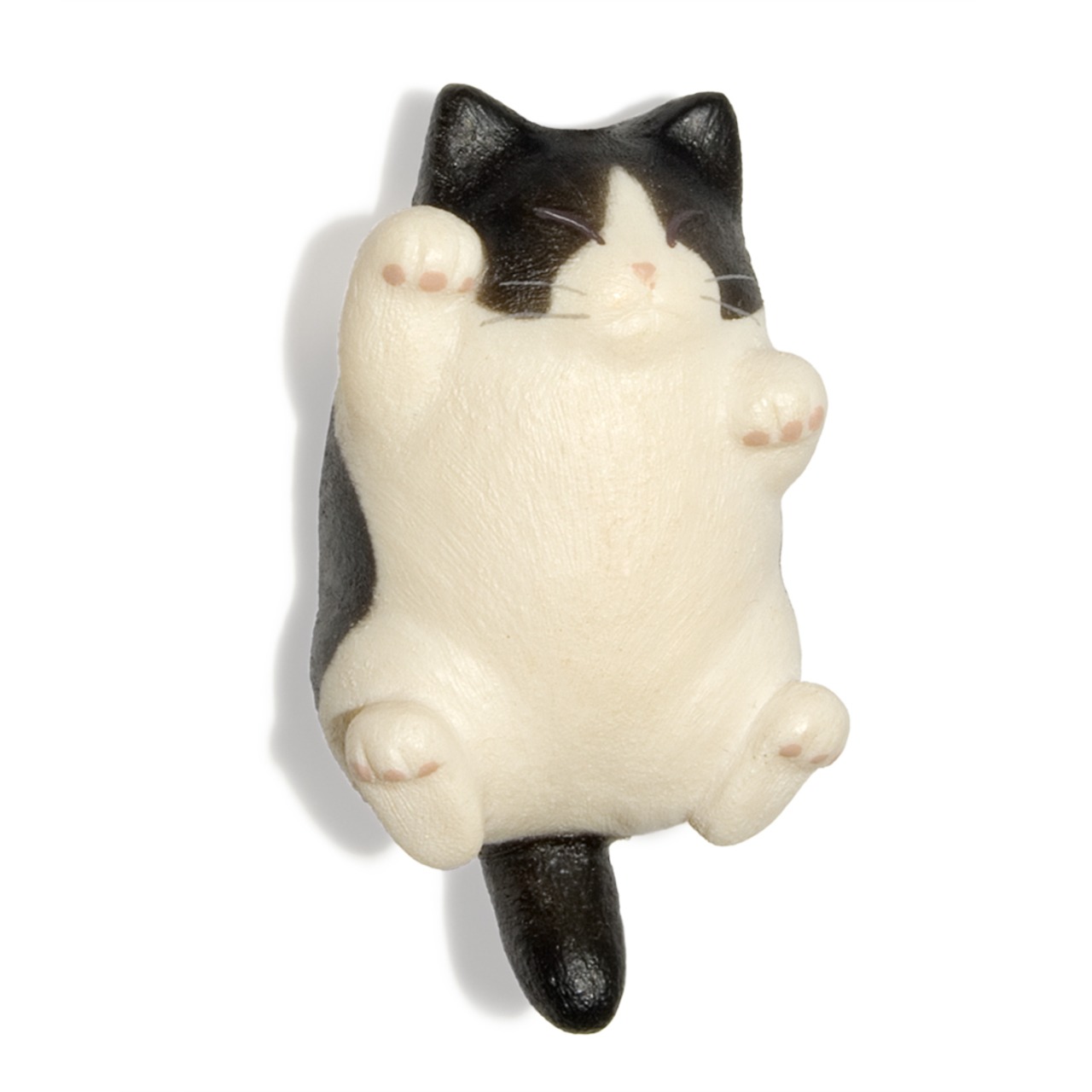 ペットラバーズ 猫どん でぶ猫 黒白 ビーズ ストラップ N-2304