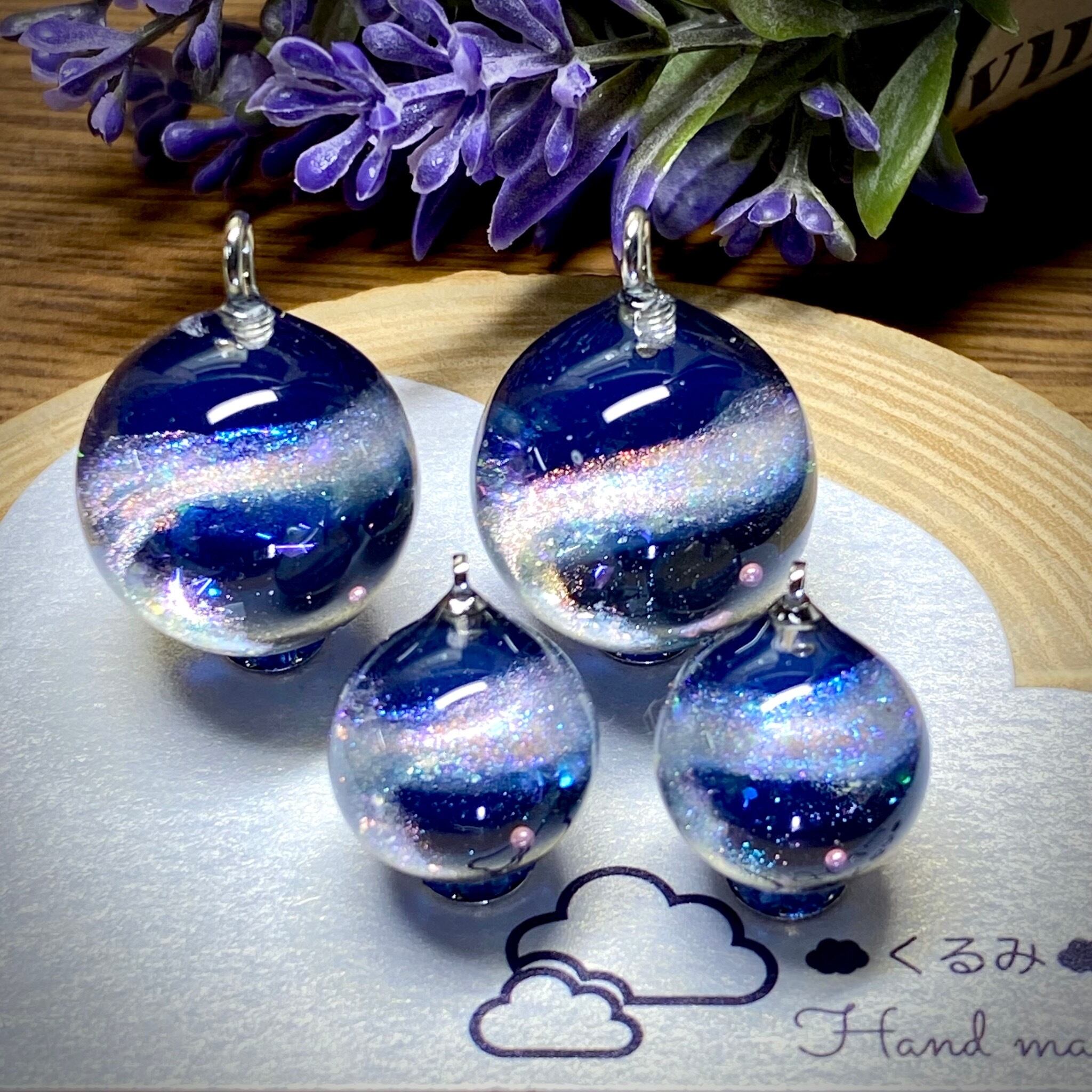 宇宙レジンペンダント 銀河 天の川 まん丸 E | Pay ID