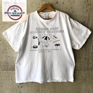 【DF27】 ヴィンテージTシャツ イベント イラスト 白T シンプル 2003年