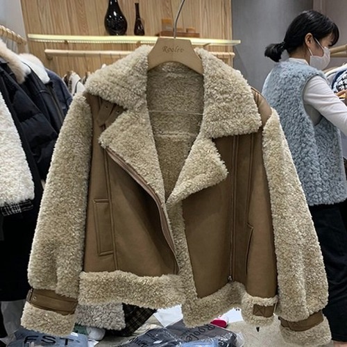 ファージャケット レディース ショート丈 かわいい アウター ジャケット レディース ゆったり 体型カバー ファージャケット レディース おしゃれ カジュアル ジャケット レディース フェイクファー