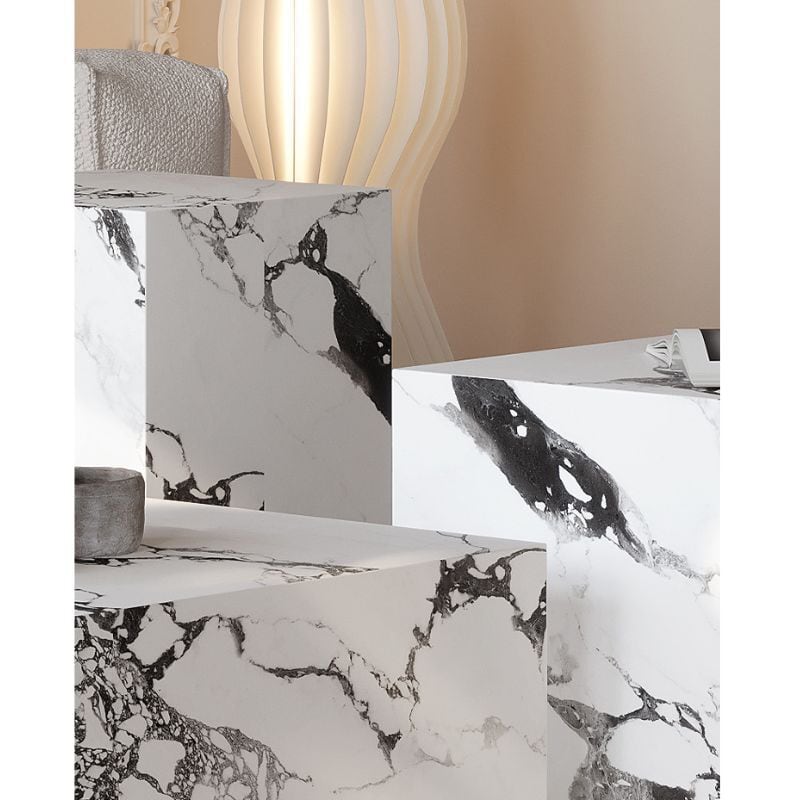 サイドテーブル スツール 台座 コーヒーテーブル 大理石風