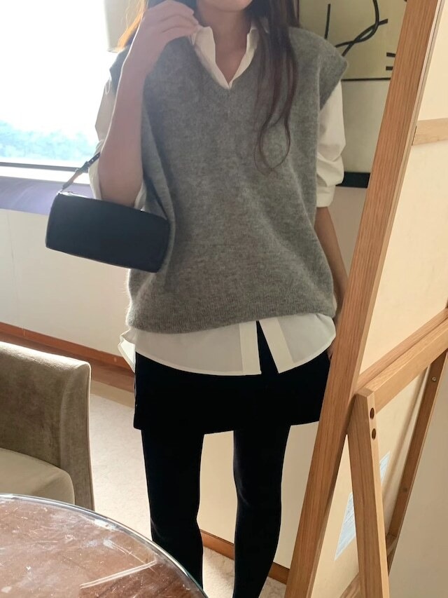 [OUNCE] carin alpaca knit vest
